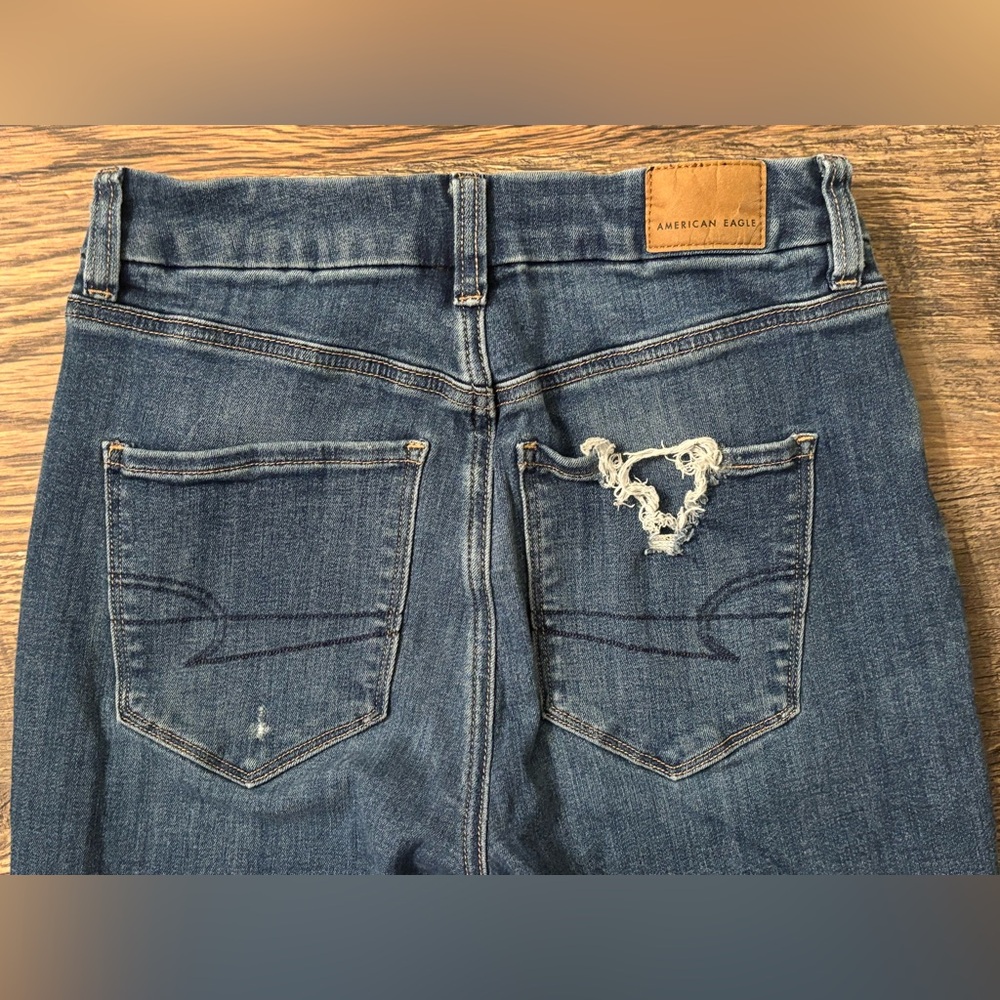 American Eagle Next Level Stretch Super Hi-Rise Jegging Jeans Sz4 Short Curvy - Picture 7 of 8
